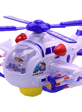 儿童音乐男孩玩具飞机1-3-6周岁宝宝电动万向灯光小直升机玩具车