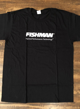 Fishman  Logo图案 圆领T恤短袖衫 半袖上衣 品牌纪念品周边礼品
