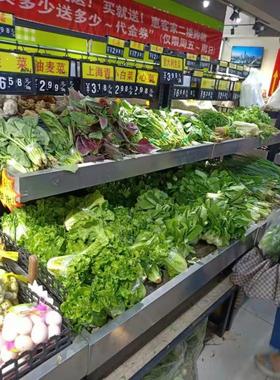 超市蔬菜水果货架展示架商用不锈钢生鲜果蔬架多层中岛促销堆头柜