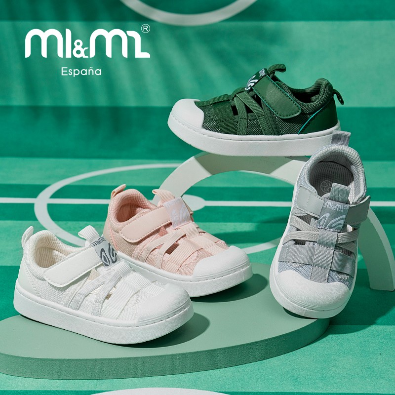 m1m2西班牙童鞋男童板鞋镂空透气宝宝凉鞋轻便软底运动女童小白鞋