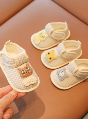 夏季新生婴儿布底鞋6-12月婴幼儿鞋子春秋款一岁女宝宝学步前凉鞋