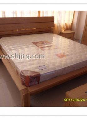 现代简约水曲柳实木双人床1.8米卧室家具新婚床定制气动床1.5米