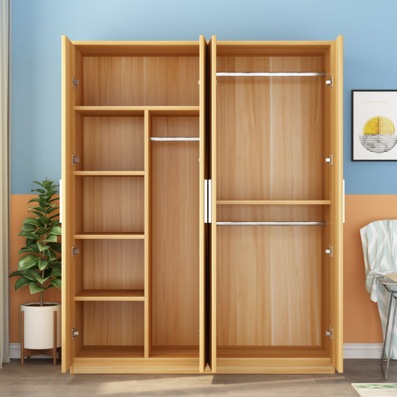 衣柜木板自己组装衣柜家用卧室自行组装衣柜专用木板木头衣柜简易