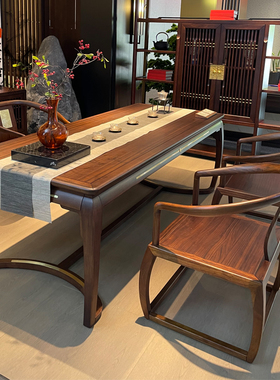 新中式实木茶桌椅组合泡茶桌现代简约茶几茶台办公室禅意茶室家具