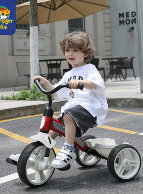 小虎子儿童三轮车宝宝婴儿骑行怀旧童车小孩脚踏车幼儿自行车单车
