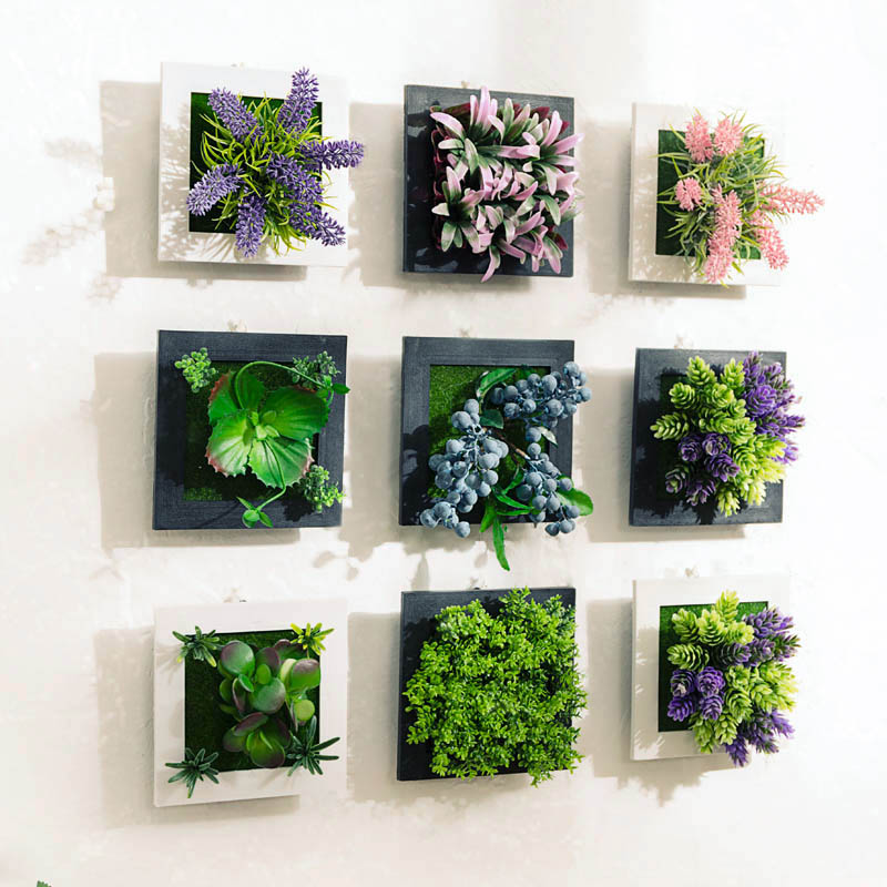 创意仿真花植物挂件餐厅家居墙面装饰品房间客厅卧室墙壁墙上挂饰