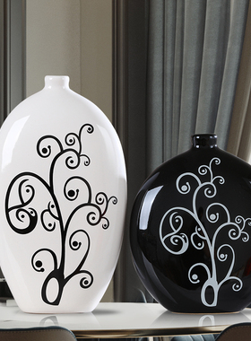 花瓶摆件陶瓷创意家居摆设现代简约工艺品房间客厅玄关酒柜装饰品