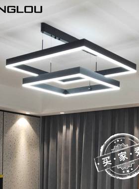 客厅吊灯简约现代2021年新款餐厅灯创意大气卧室灯智能语音北欧灯