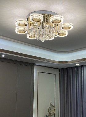 后现代简约客厅灯水晶餐厅吸顶灯2021年新款主卧创意大气卧室灯饰