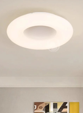 松伟照明法式奶油风圆形客厅餐厅卧室玉佩LED吊灯全国包安装