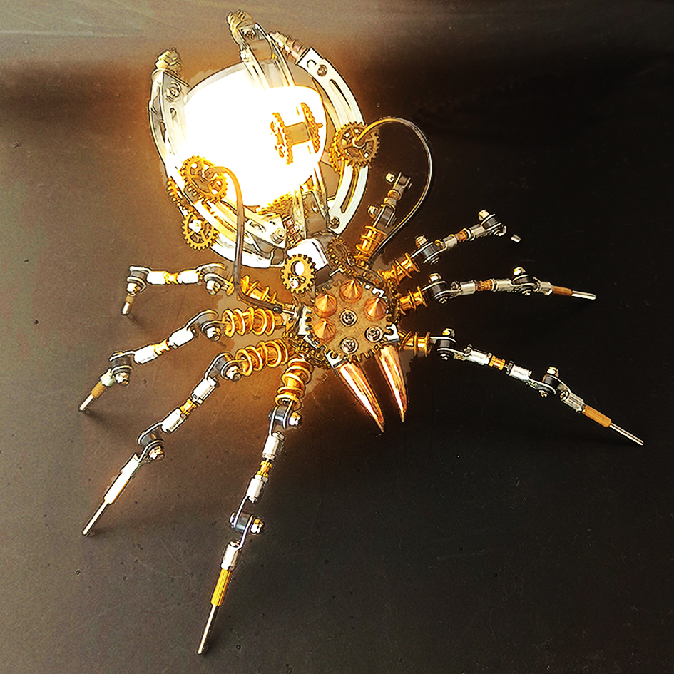 金属模型蜘蛛拼装玩具精密机械男生日礼物高难度手工摆件机械昆虫