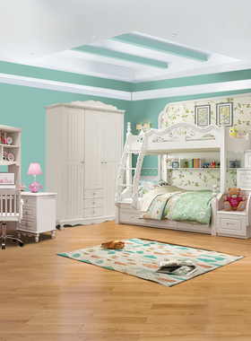 欧宝莱 儿童成套家具地中海高低床子母床双层床卧室套房组合B05款