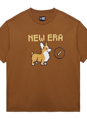 New Era纽亦华2024夏季新款数码宠物短袖T恤透气简约卡通印花潮流