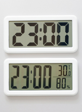 温度湿度时钟电子钟表挂墙桌面磁吸冰箱厨房大数字磁铁闹钟贴墙