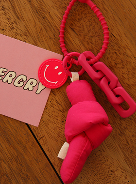 小红书网红推荐韩国糖果色可爱粉嫩少女钥匙扣链汽车装饰包包挂件