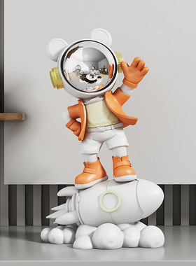 创意宇航员太空人桌面摆件客厅电视柜书房卧室儿童礼物房间装饰品
