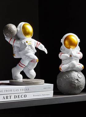 北欧创意可爱儿童礼物宇航员摆设客厅书房办公室桌面装饰品小摆件
