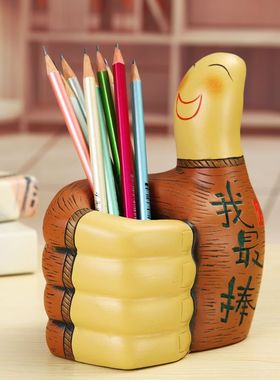 个性笔筒学生男孩桌面摆件创意实用生日礼物励志儿童书房装饰用品