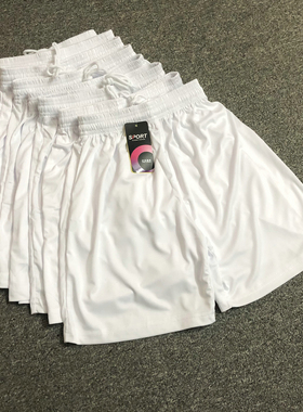 健身运动四分裤纯白色速干透气足球跑步篮球训练外贸短裤美式定制