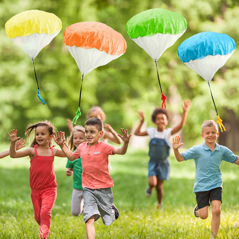 幼儿园户外空投儿童手抛降落伞玩具小孩亲子互动运动游戏男孩女孩