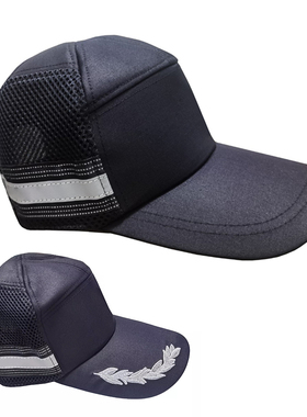 新款铁骑夏季骑行帽藏青色反光条防晒防水帽棒球帽遮阳帽通勤帽子