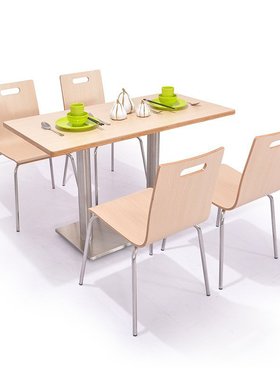 速发三朗家具奶茶店餐桌椅组合商用甜品餐饮歺台凳成套快餐咖啡厅