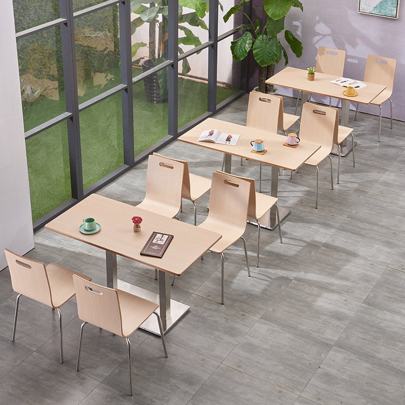 三朗家具奶茶店餐桌椅组合商用甜品餐饮歺台凳成套快餐咖啡厅餐椅