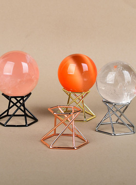 水晶球金属底座支架家居装饰铁艺工艺品厂家玻璃球底托摆件展示架