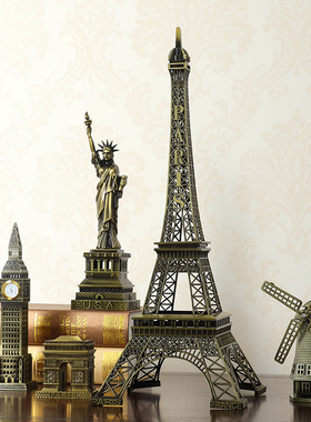 巴黎埃菲尔铁塔模型欧式摆件工艺品家居摆设创意生日礼物小工艺品