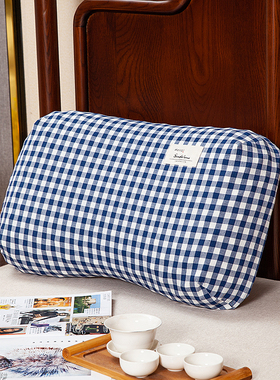 蝶形乳胶枕枕套月牙成人美容枕泰国蝴蝶型枕头套58X35单个单只
