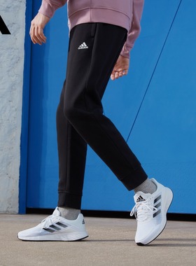 加绒加厚保暖锥形束脚运动九分裤男女adidas阿迪达斯官方轻运动