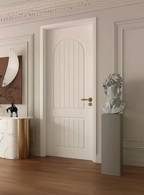 奶油风烤漆门卧室门套装门定制门家用房间门实木厨卫室内木门