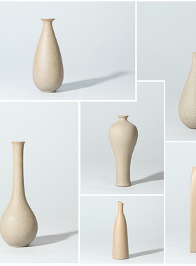 创意小花器现代个性手工陶瓷日式花插花瓶客厅家居装饰工艺品摆件