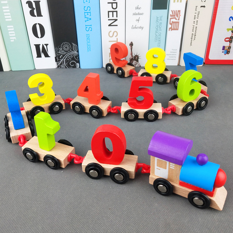 数字小火车积木益智男儿童早教女孩宝宝智力来发玩具1-2-3-6岁