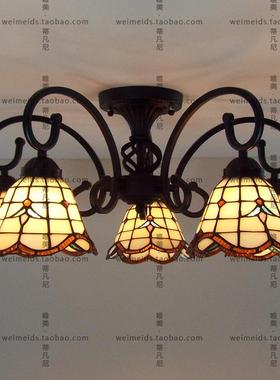 欧式灯具客厅餐厅卧室温馨家装复古北欧英伦巴洛克5头铁艺吸顶灯
