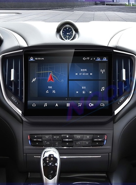 玛莎拉蒂GT总裁吉博力中控显示大屏改装导航360全景一体机Carplay