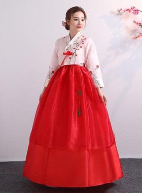 朝鲜舞蹈服装少数民族演出服女士练习裙延边鲜族韩国古装大长今