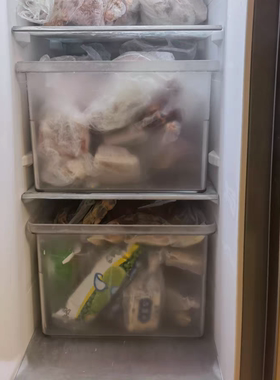 冰箱收纳盒密封盒透明收纳盒食品级冷鲜冷冻盒抽屉式双开门冰柜用