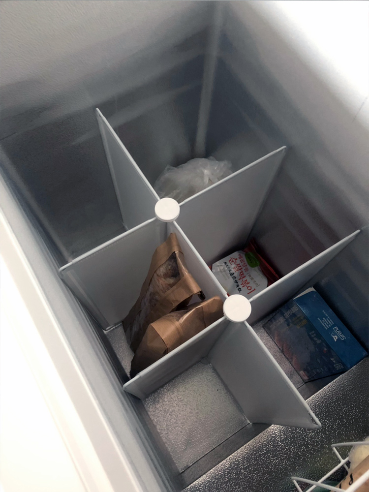 冰柜隔板内部置物架子分格分类雪糕隔断收纳冰箱冷柜挡板食品食品
