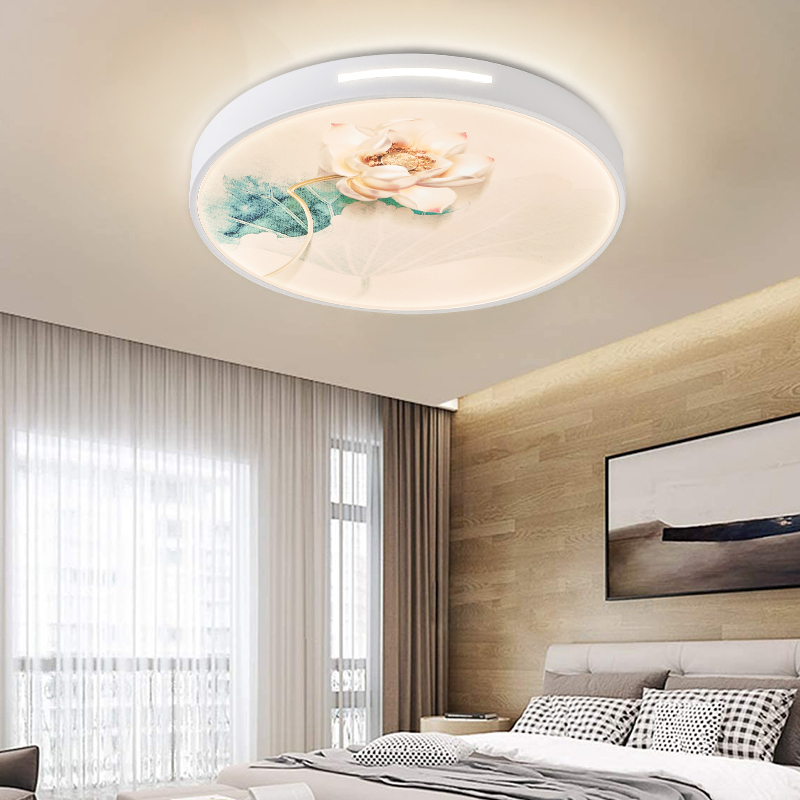 新中式led吸顶灯厨房阳台客厅卧室灯具简约现代大气中国风圆形灯