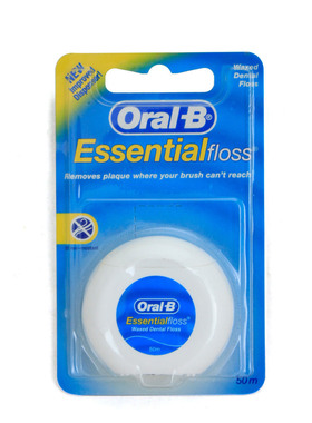 欧乐b微蜡牙线50米 oral-b牙缝线细软扁牙间线便携爱尔兰进口正品