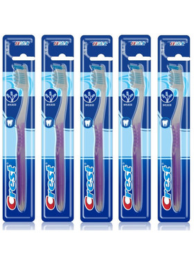 佳洁士三重护理牙刷组合 耐用软毛crest波浪牙刷颜色混发洁齿正品