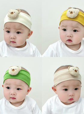 婴儿发带夏季薄款0一6月宝宝帽子囟门帽3新生儿胎帽护卤门气门帽
