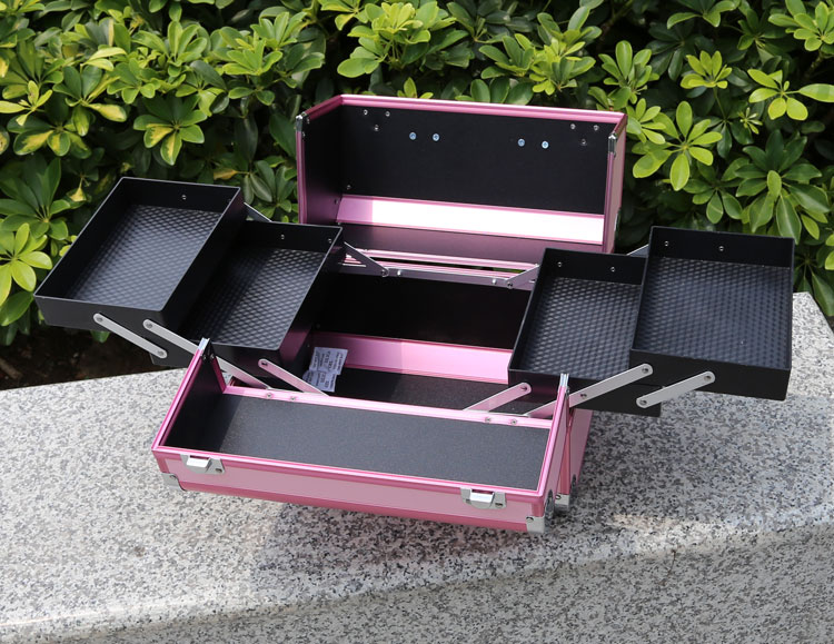 韩国专业大号手提化妆箱 多层美甲箱 带锁彩妆工具箱 化妆包包邮