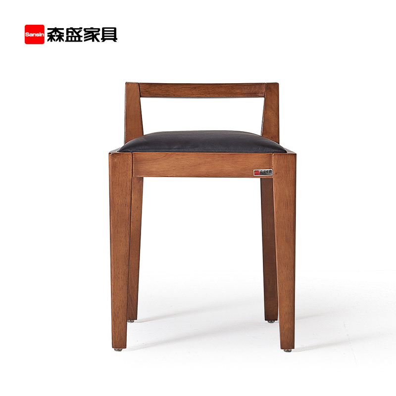 森盛家具锐璞系列 实木梳妆凳 现代简约化妆凳 北欧卧室凳子E8002