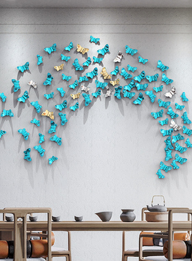 墙面装饰立体抽象蝴蝶家居壁饰贴画客厅卧室墙上布置自粘创意贴饰