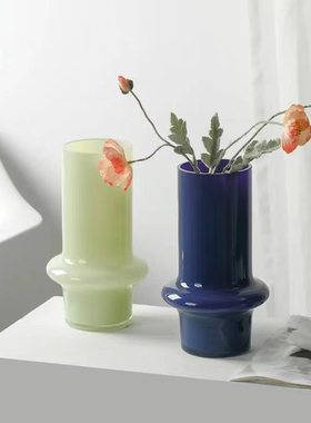 欧式轻奢简约玻璃花瓶家居摆件水养花插花器桌面软装装饰花瓶花器
