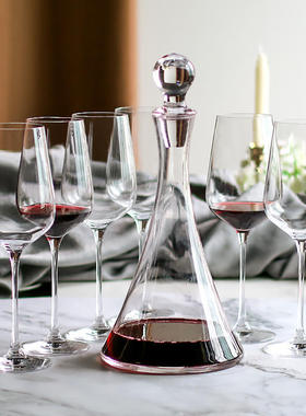 欧式高档红酒杯套装家用创意酒具水晶玻璃葡萄酒杯醒酒器高脚杯子