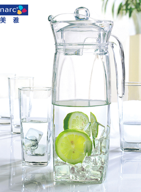 乐美雅玻璃杯套装饮料杯玻璃壶棱镜凝彩水具水杯水壶5件套