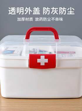 医药箱宿舍学生小型便携手提医疗箱家用全套药品收纳盒小号急救箱